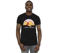 Disney Men's Winnie The Pooh Relax T-Shirt Black X-Large