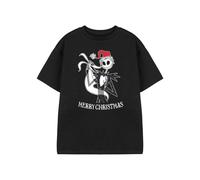 Disney Merry Christmas Short Sleeved T-Shirt | Unisex Kids Black | Officially Licensed Merch | Size: 3-4 Years Disney Black 3-4 Years
