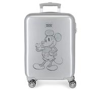Disney Mickey 100 Cabin Suitcase Gray 37x55x20 cm Rigid ABS Side combination lock 34L 2 kgs 4 Double wheels Hand Luggage