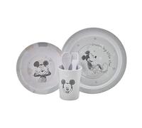 Disney Mickey 5pc Melamine Set: Dinner Plate, Side Plate, Fork, Spoon and Cup