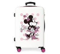 Disney Mickey All Smile Valise Cabine Multicoloured 38 x 55 x 20 cm Rigide ABS Fermeture à Combinaison Latérale 35L 2 kg 4 Doubles Roues Bagage à Main, Beautiful, One Size, Medium Suitcase
