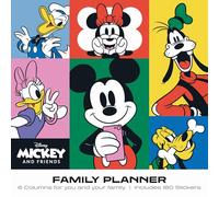 Disney Mickey and Friends Calendar 2024 - Month to a View Family Planner 30cm x 30cm with Sticker Sheet, Mickey and Minnie Mouse Gifts and Disney Gifts for Women and Men - Official Merchandise