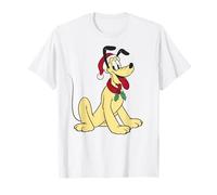 Disney Mickey And Friends Christmas Pluto Santa Hat T-Shirt