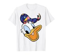 Disney Mickey And Friends Donald Duck Patterned Hat T-Shirt, Men, White, 6X-Large