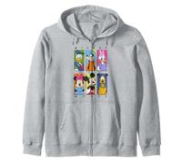 Disney Mickey And Friends Group Shot Panels Zip Hoodie