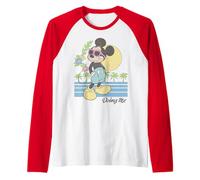 Disney Mickey And Friends Mickey Mouse Doing Me Sunset Raglan Baseball Tee