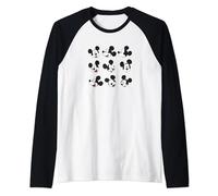 Disney Mickey And Friends Mickey Mouse Faces Grid Raglan Baseball Tee