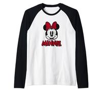 Disney Mickey And Friends Minnie Mouse Classic Distressed Raglan Baseball Tee