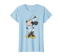 Disney Mickey And Friends Minnie Mouse Simple Distressed T-Shirt, Women, Baby Blue, Medium