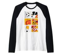 Disney Mickey And Friends Soccer Panels Mickey Scores A Goal Raglan Baseball Tee