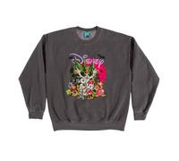 Disney Mickey and Friends Spooky House Vintage Wash Charcoal Sweater