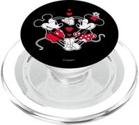 Disney Mickey and Minnie Love Gaze Hearts Black PopSockets PopGrip for MagSafe