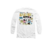 Disney Mickey And Minnie Mouse Hello Easter Long Sleeve T-Shirt, White White XXL