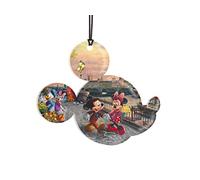 Disney - Mickey and Minnie Mouse - London - Thomas Kinkade Studios - Mickey Ears Shaped Hanging Acrylic Print Accessory - Officially Licensed Collectible