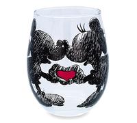 Disney Mickey and Minnie Mouse Teardrop Stemless Wine Glass | Holds 20 Ounces