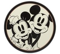 Disney Mickey and Minnie Portrait Round Wood Wall Decor