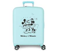 Disney Mickey and Minnie Travel Cabin Suitcase, White, 38 x 55 x 20 cm, Rigid ABS Side Combination Lock, 34L, 2 kg, 4 Double Wheels, Hand Luggage. Joumma Bags