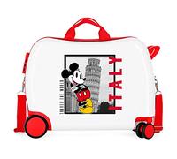 Disney Mickey and Minnie Travel The World Italy Children's Suitcase White 50 x 39 x 20 cm Rigid ABS Side Combination Lock 34L 1, Italy, One Size, Children's Suitcase