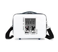 Disney Mickey and Minnie Travel The World Paris Adaptable Toiletry Bag White 29 x 21 x 15 cm Rigid ABS 9.14 L 0.8 kg, Paris White, One Size, Toiletry Bag