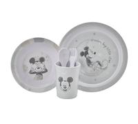 Disney Mickey 5pc Melamine Set: Dinner Plate, Side Plate, Fork, Spoon and Cup