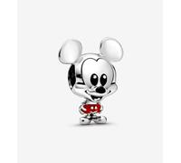 Disney Mickey Charm 925 Silver Compatible with Pandora Charms, silver chain Bracelet, Trollbeads, PandaCharms, Chamilia and Biagi.…