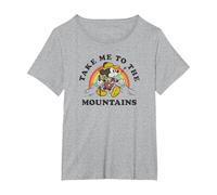 Disney Mickey Classic Mickey Take Me To The Mountains T-Shirt, Women's Plus, Heather Grey, 2X