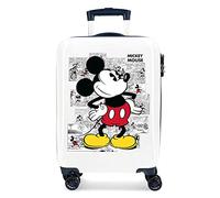 Disney Mickey COMIC Blue Cabin Suitcase 38 x 55 x 20 cm Rigid ABS Combination Lock 34 Litre 2.6 kg 4 Double Wheels Hand Luggage
