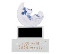 Disney Mickey Countdown To Baby's Arrival Mantel Plaque Blue