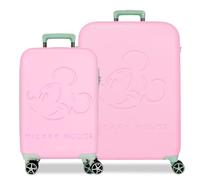 Disney Mickey Crazy Trip Suitcase Set Pink 55/65 cm Rigid 5.7 kg TSA Lock ABS 5.67 kg 114.81 L Extendable Hand Luggage, Pink, One Size, Suitcase Set