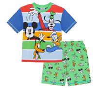 Disney Mickey, Donald, Goofy, Pluto Striped 100% Cotton Short Pyjamas 18-24 months