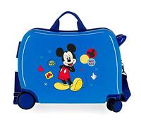 Disney Mickey Enjoy the Day Blue Kids Rolling Suitcase 50x38x20 cm Rigid ABS Combination lock 34 Litre 2.1 Kg 4 Wheels Hand Luggage