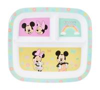 Disney Mickey & Friends 3-Section Children's Divided Plate - BPA-Free, Durable & Colourful Dining for Children, Perfect for Balanced Meals - 36 Months Up