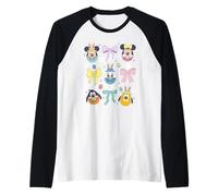Disney Mickey & Friends Cute Easter Eggs Pastel Color Logo Raglan Baseball Tee