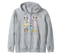 Disney Mickey & Friends Cute Easter Eggs Pastel Color Logo Zip Hoodie