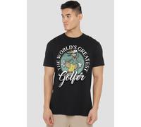 Disney Mickey & Friends Greatest Golfer Goofy Dad T-Shirt, Black Black S