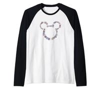Disney Mickey & Friends Mickey Floral Outline Raglan Baseball Tee