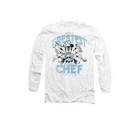 Disney Mickey & Friends World'S Greatest Chef Dad Long Sleeve T-Shirt, White | Size: Small Disney White S