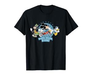 Disney Mickey Goofy and Donald Run Run Run! Marathon Running T-Shirt