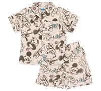 Disney Mickey Goofy Donald Duck Newborn Baby Boys Cotton Gauze Button Down Dress Shirt and Shorts Outfit Set 6-9 Months