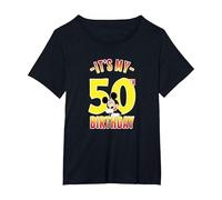 Disney Mickey It's My 50th Birthday Red & Yellow T-Shirt, Women's Plus, Black, 5X