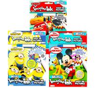 Disney Mickey Magic Ink Coloring Book Set - 3 Imagine Ink Books for Kids Toddlers Featuring Mickey Disney Cars and Minions with Invisible Ink Pens an