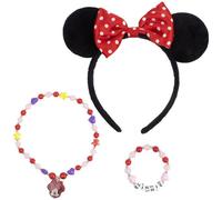 Minnie Mouse Jewellery Dress-Up Gift Set for Girls - Necklace, Bracelet and Headband