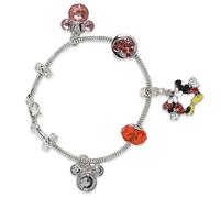 Disney Mickey & Minnie Charm Bracelet BH00472RL-7.PH - Base Metal