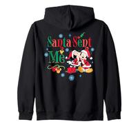 Disney Mickey & Minnie Christmas "Santa Sent Me" Holiday Zip Hoodie