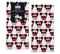 Disney Mickey & Minnie Cotton Kitchen Towels, 2-Pack 16"x26", Absorbent
