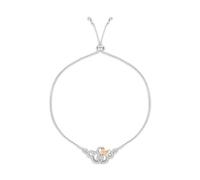 Disney Mickey & Minnie Girls Two Tone Plated Sterling Silver Stone Set Toggle Adjustable Bracelet B902055TZWL.PH