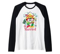 Disney Mickey & Minnie Merry & Married Christmas Couples Raglan Baseball Tee