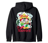Disney Mickey & Minnie "Merry & Married" Christmas Couples Zip Hoodie