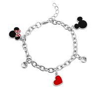Disney Mickey & Minnie Mouse Charm Bracelet BH00228RL-65.PH - Base Metal