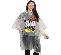 Disney Mickey & Minnie Mouse Rain Poncho Hoodie Front Back Print Adult or Youth, Mickey & Minnie Mouse, Adult